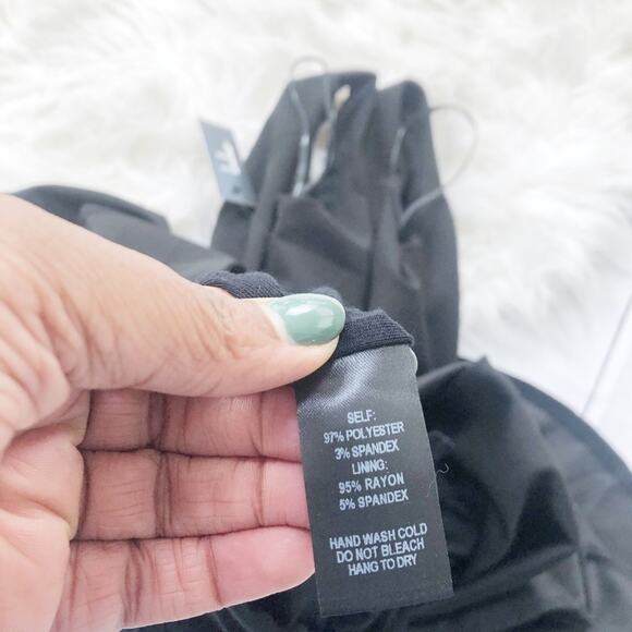 Lulus Womens Modern Maiden Asymmetrical Hem Midi Dress Black Back Zip Small - Picture 6 of 6